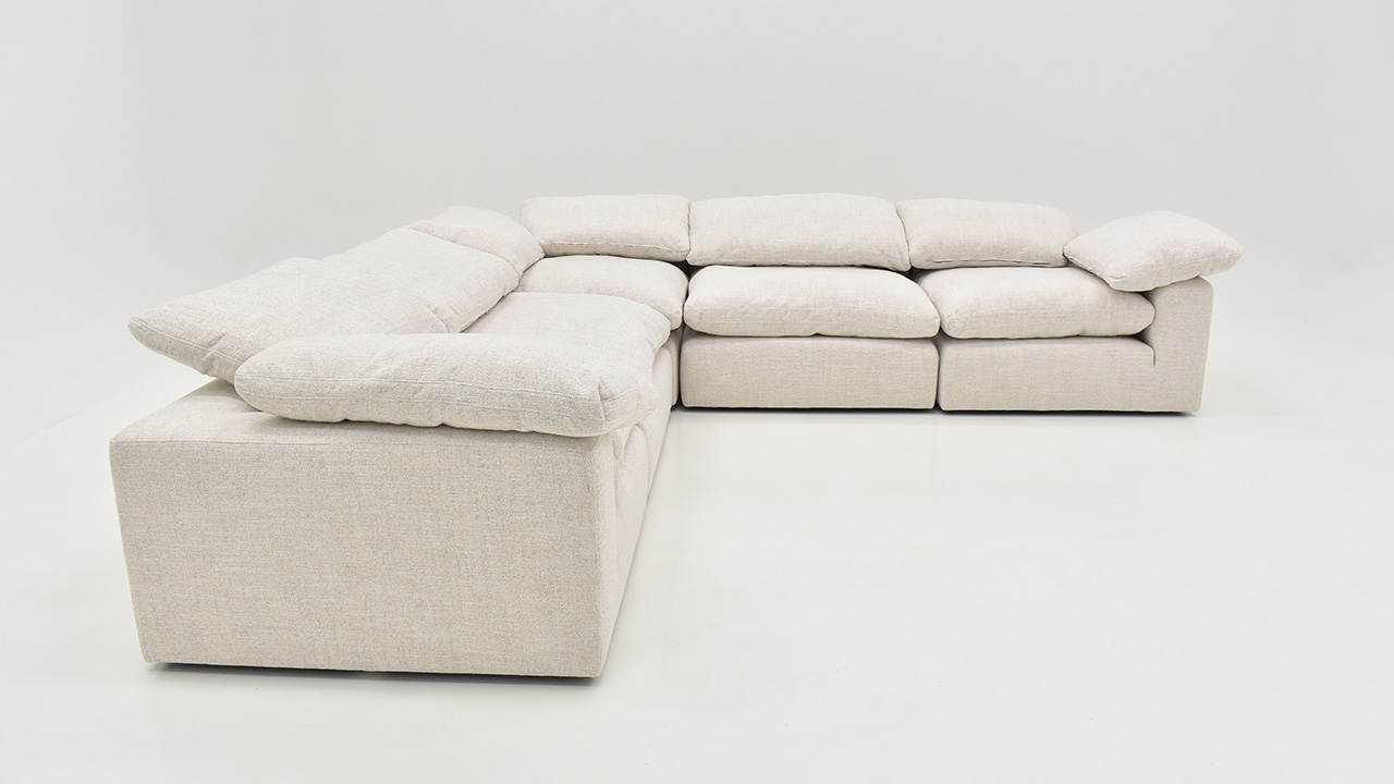 Cloud LShaped Sectional Sofa Off White Home Furniture Plus Bedding