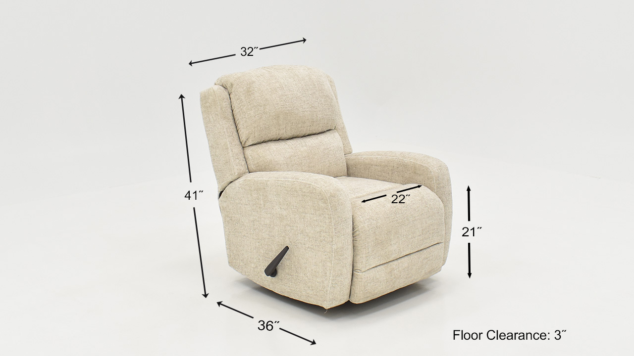 Stratus Swivel Gliding Recliner Off White Home Furniture Plus