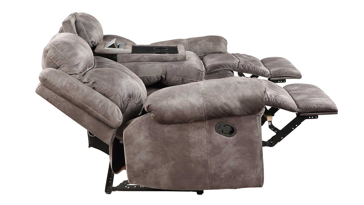Nashville Reclining Sofa Gray Home Furniture