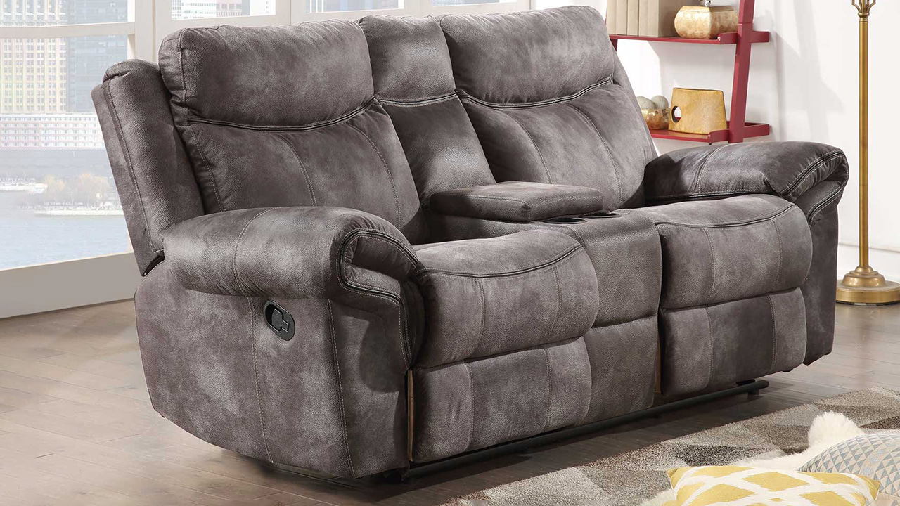 Nashville Glider Reclining Loveseat Gray Home Furniture Plus