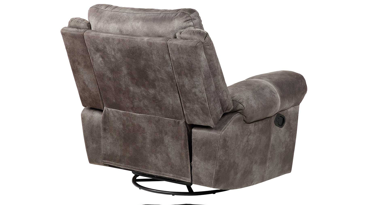 Nashville Swivel Glider Recliner Gray Home Furniture Plus Bedding