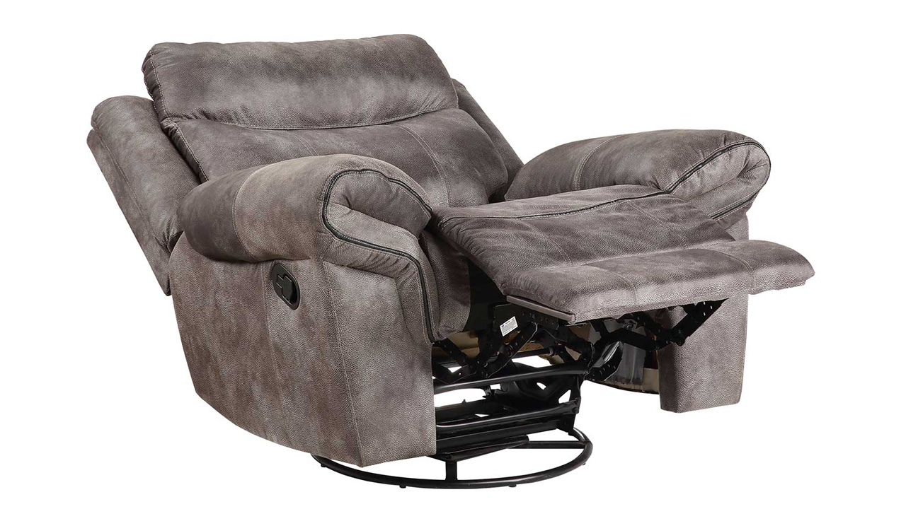 Nashville Swivel Glider Recliner Gray Home Furniture Plus Bedding