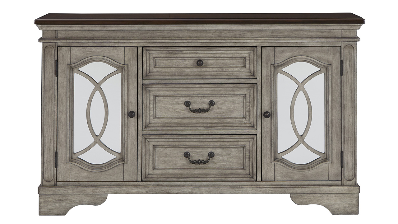 Lodenbay Dining Server Gray Home Furniture Plus Bedding and