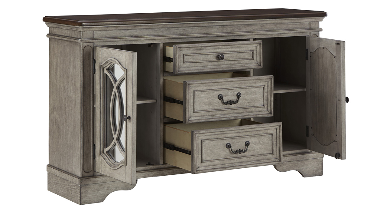 Lodenbay Dining Server Gray Home Furniture Plus Bedding and