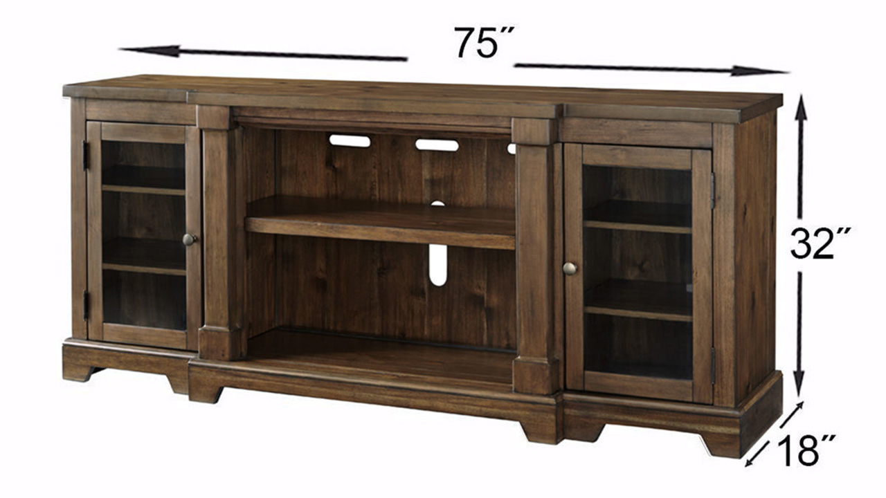 Flynnter TV Stand – Tobacco Brown | Home Furniture