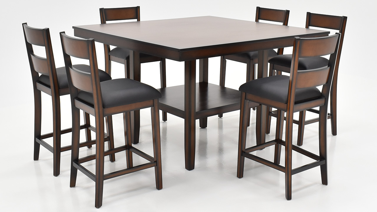 Delaney 7 Piece Counter Height Dining Table Set Cherry Home