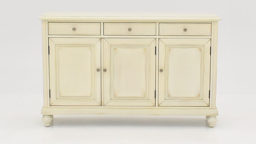 Dove 3 Door Console Media Cabinet – Off White | Home Furniture Plus ...