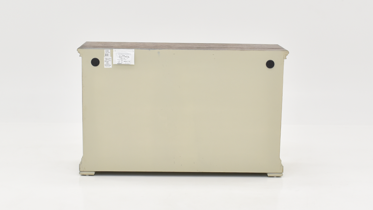 Gates 3 Door Console Media Cabinet ??? Off White and Brown | Home ...