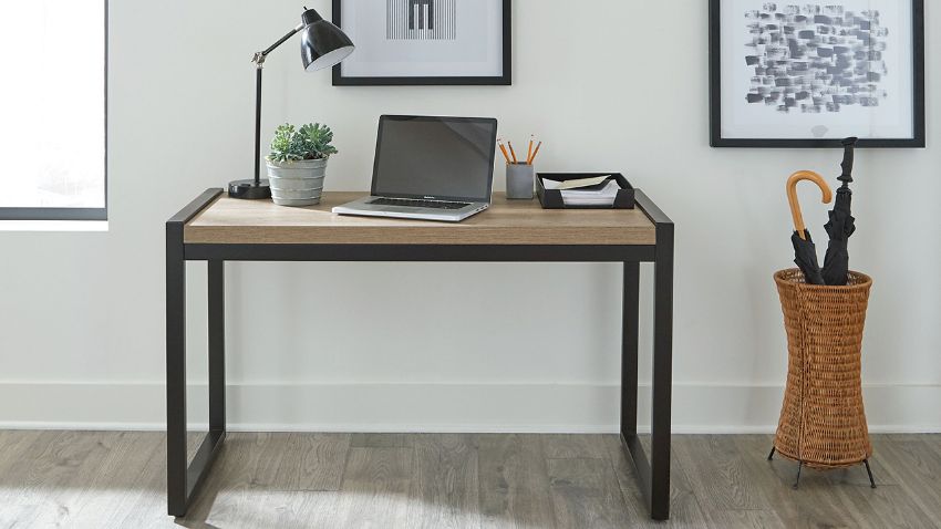 dark brown wood writing desk