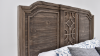 View of the Westgate King Size Panel Bedroom Set in Weathered Gray by Vintage Furniture | Home Furniture Plus Bedding