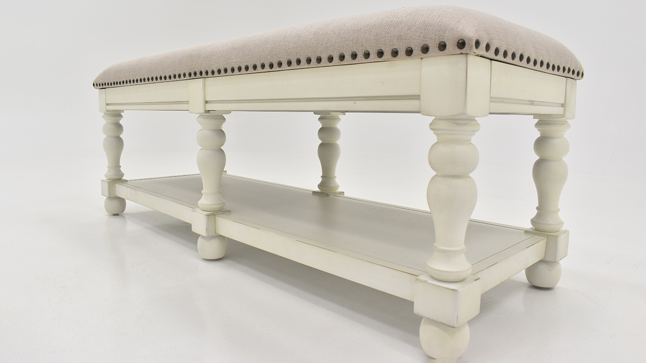 Southport Bedroom Bench White Home Furniture Plus Bedding and Mattress Center
