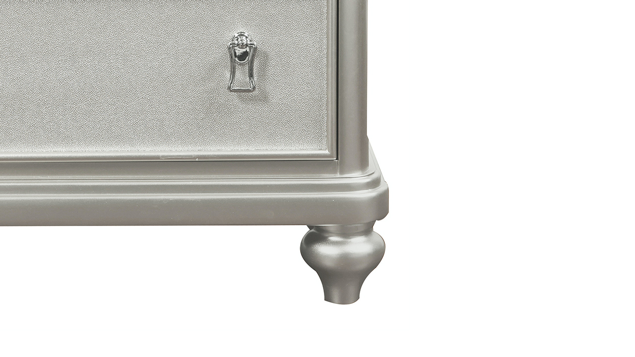 Diva Nightstand Silver Home Furniture Plus Bedding and Mattress Center